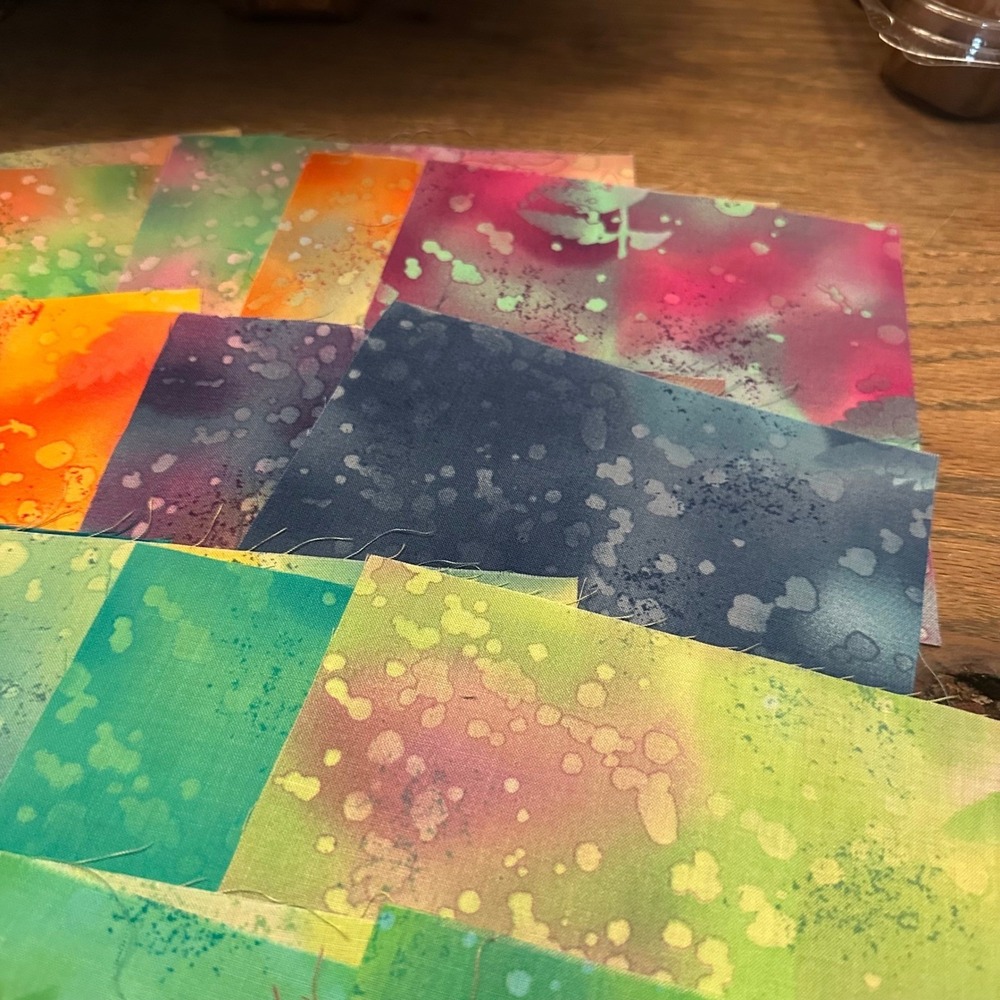 Batik Cotton Fabric Squares 25 Count 6 Inch Rainbow Quilting Charm Pack #2023 - Picture 3 of 7